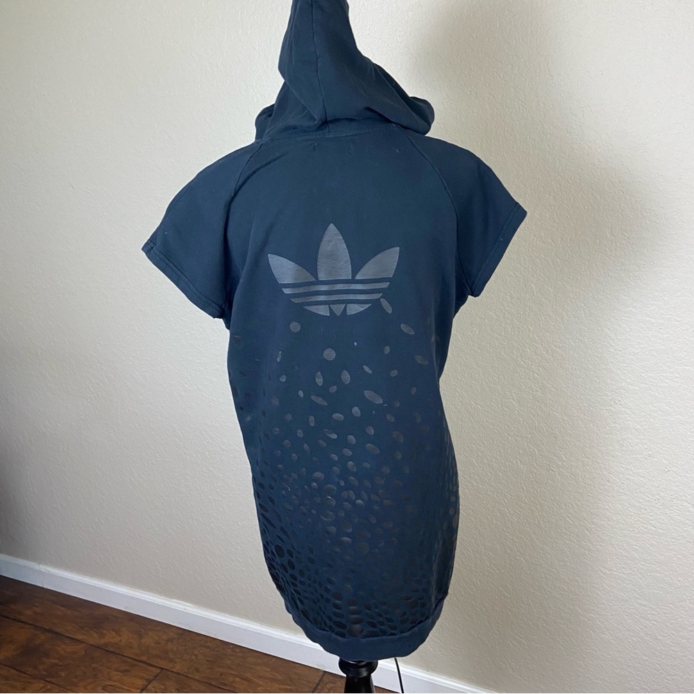 Adidas Navy Blue Hooded Dress - Picture 2 of 9